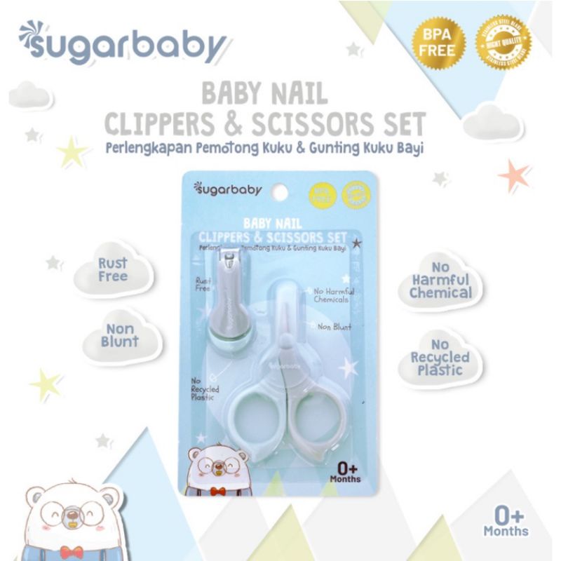 PERLENGKAPAN GUNTING KUKU BAYI - 5in1 MANICURE SET SUGARBABY / NAIL CLIPPERS - GUNTING KUKU BAYI SUGARBABY