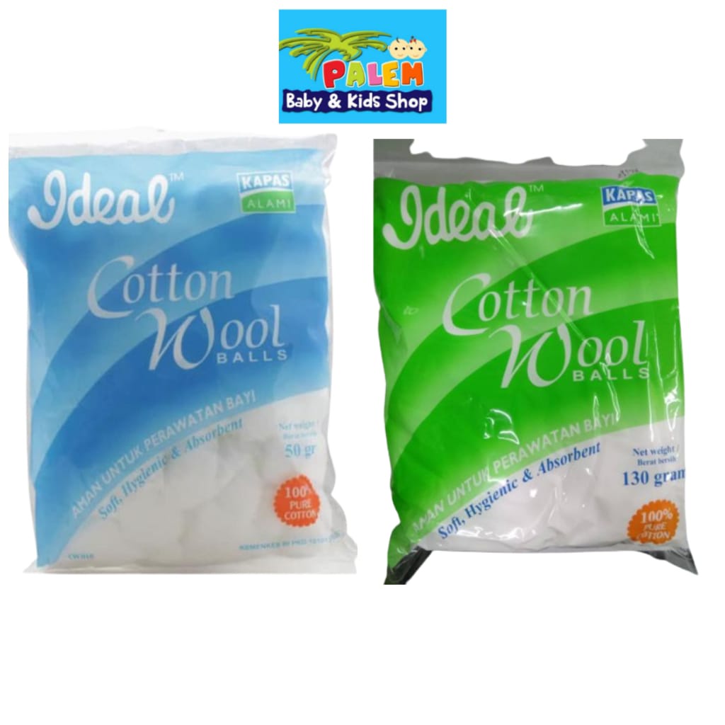 IDEAL COTTON WOOL BALLS  kapas bulat 130gram