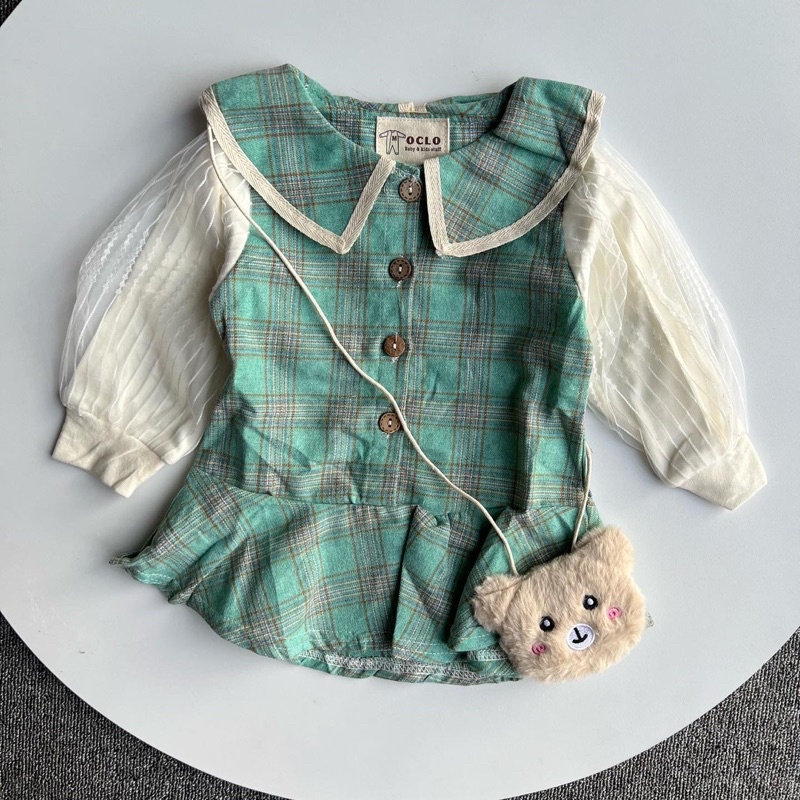 Tartan Flanel Dress Anak