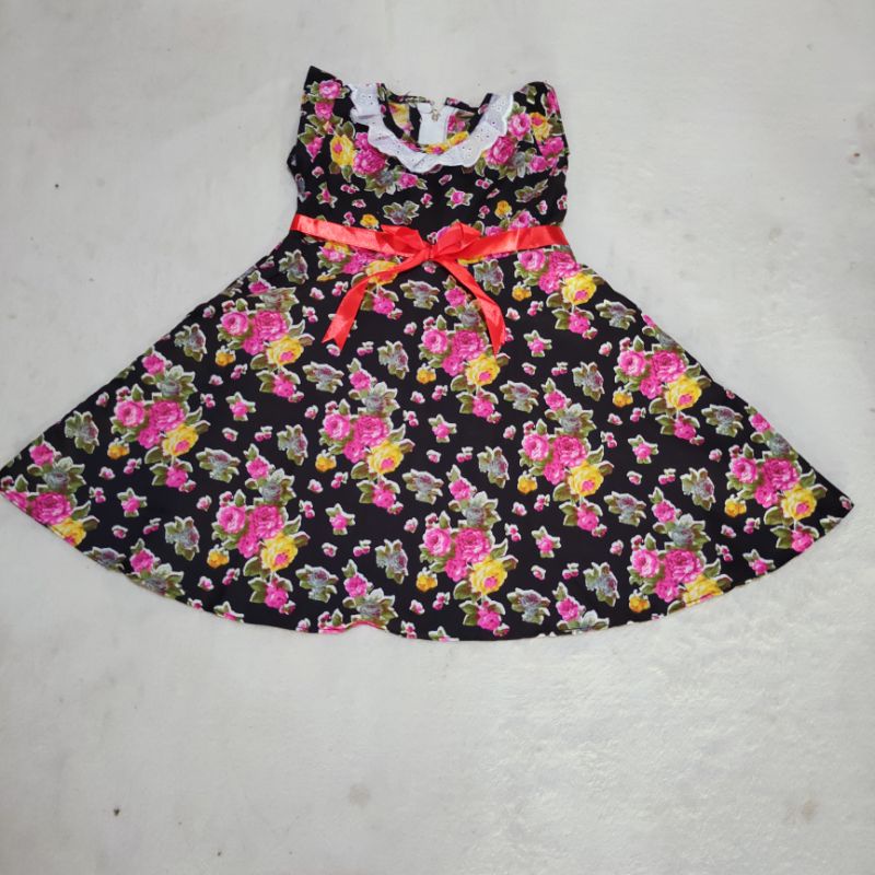 Dress anak 2 3 tahun anak cewek motif bunga ( dress rosalinda )