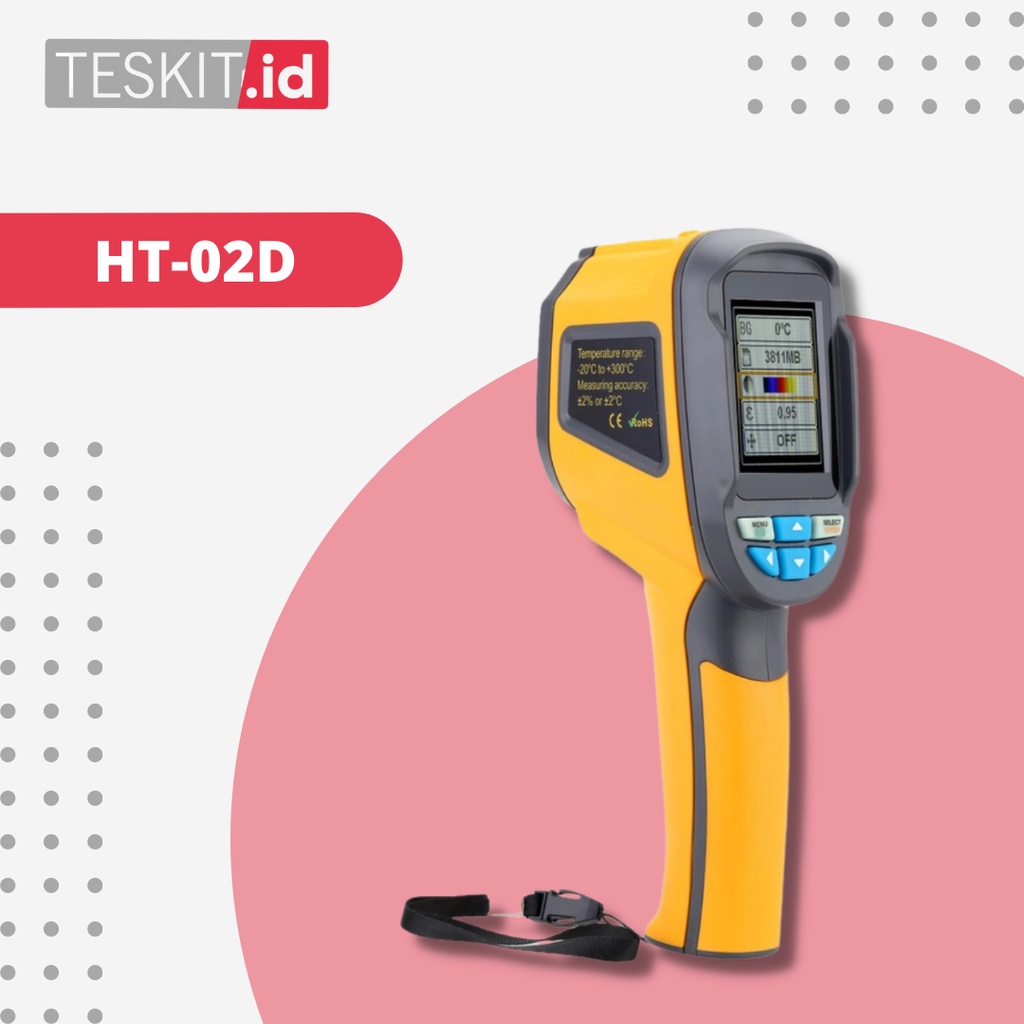 HT-02D 2.4"Full-angle High Resolution Color Screen Handheld Thermographic Camera 