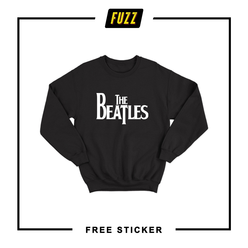 Crewneck Band The Beatles Sweater Distro Musik Sweatshirt Pria Dan Wanita