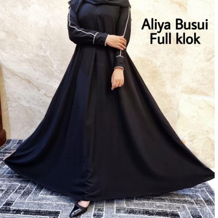 New Abaya Gamis Maxi Dress Arab Saudi Turki list pita klok lebar bawah busui –VND.31My22w