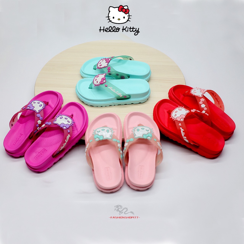 Sandal Jepit Anak Perempuan Bahan Karet Motif Hello Kitty Terbaru Kekinian Size 24-35