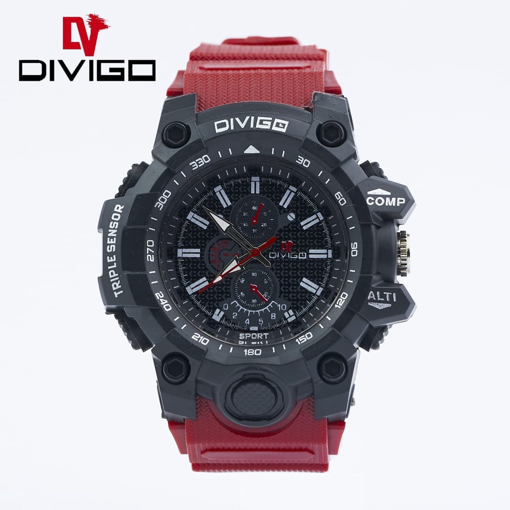 Beta0909 Jam Tangan Pria Divigo Analog Sport Strab Rubber Tahan Air D4G-A