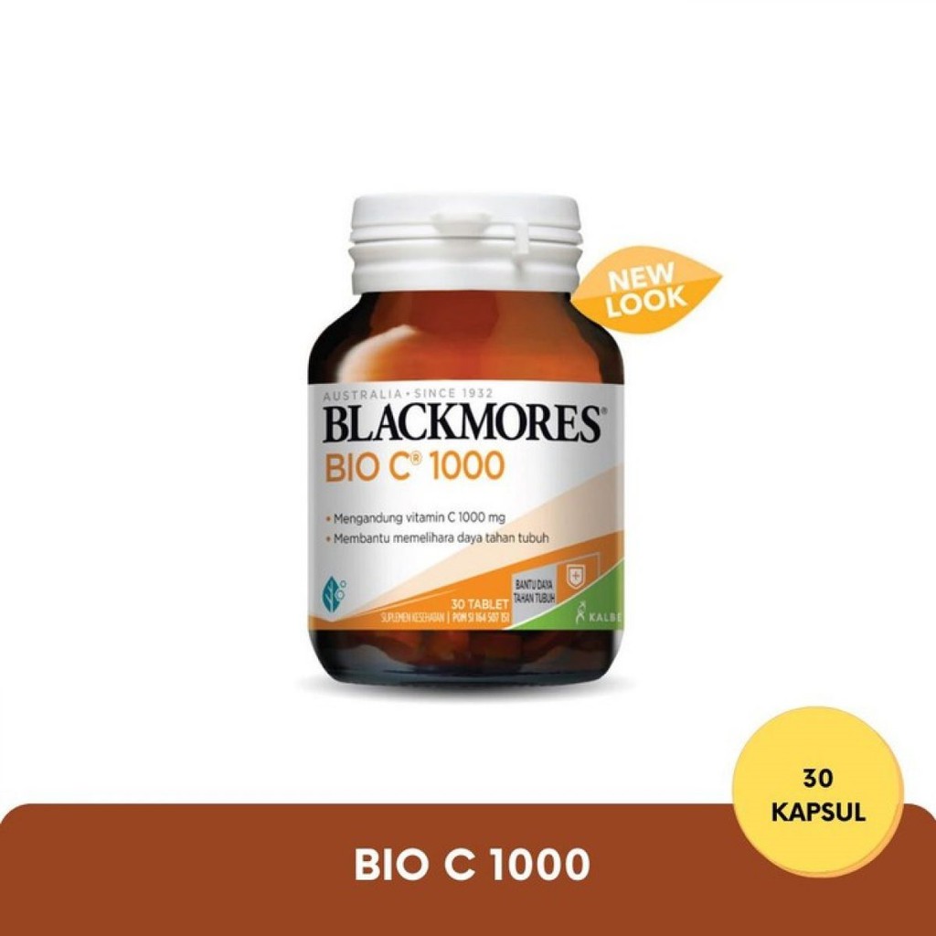 Blackmores Vitamin C Vit C  500mg 500 mg 60 Tabs / BIO C 1000mg 1000 mg 30 Tablet / Daily Immune 500mg 30 Tabs KALBE
