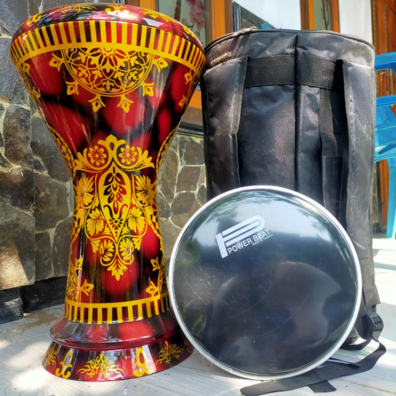 Darbuka sombaty Gawharet gef 9inc kaki 2 fulset