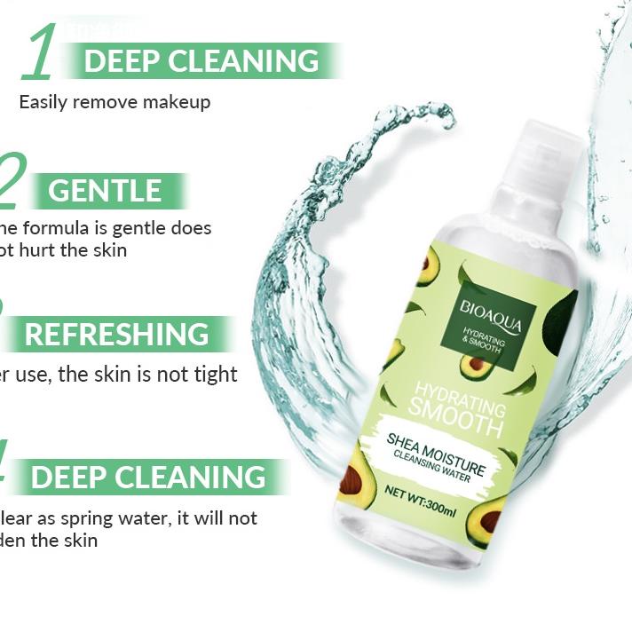 Rebornϟtop Bioaqua Cosmetics  Makeup Remover Hyaluronic Acid Polypeptide Shea Moisture Gentle Cleans