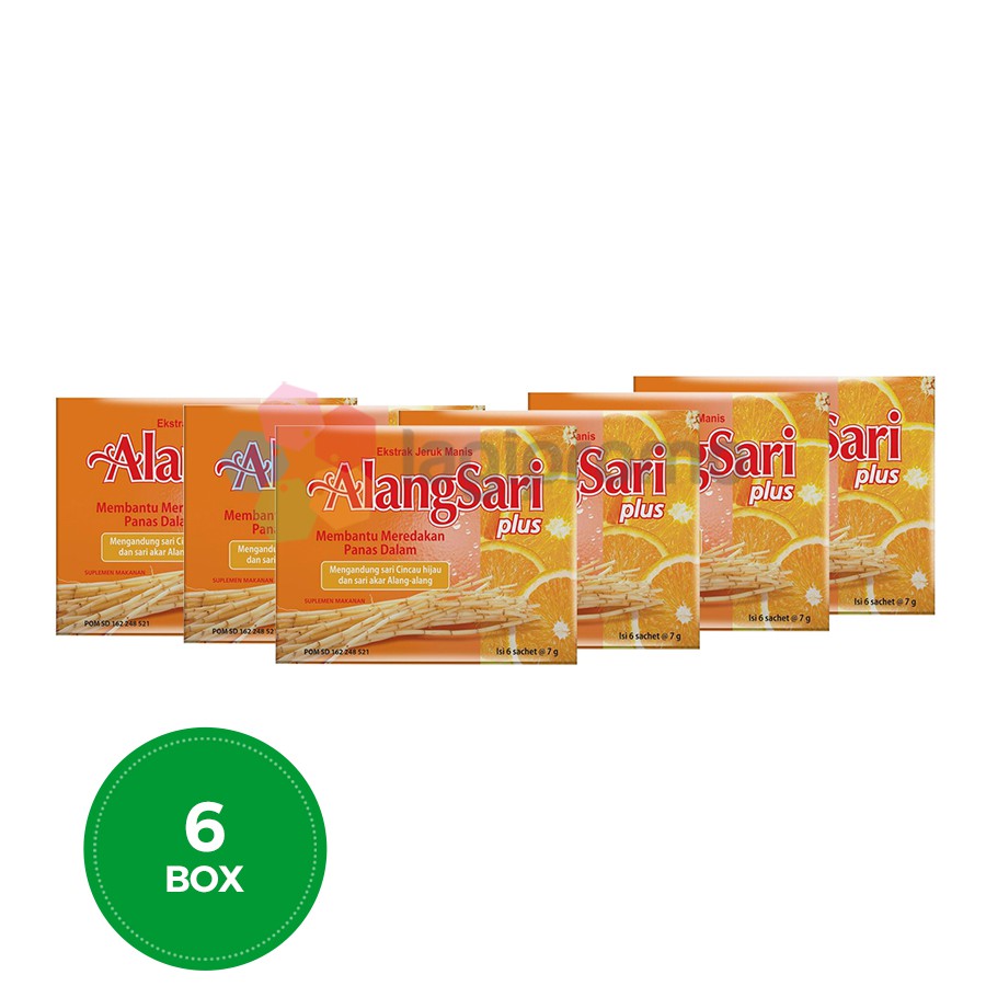 

Sido Muncul AlangSari Plus Jeruk Manis 6 Sachet Obat Radang Tenggorokan Alami - 6 Box