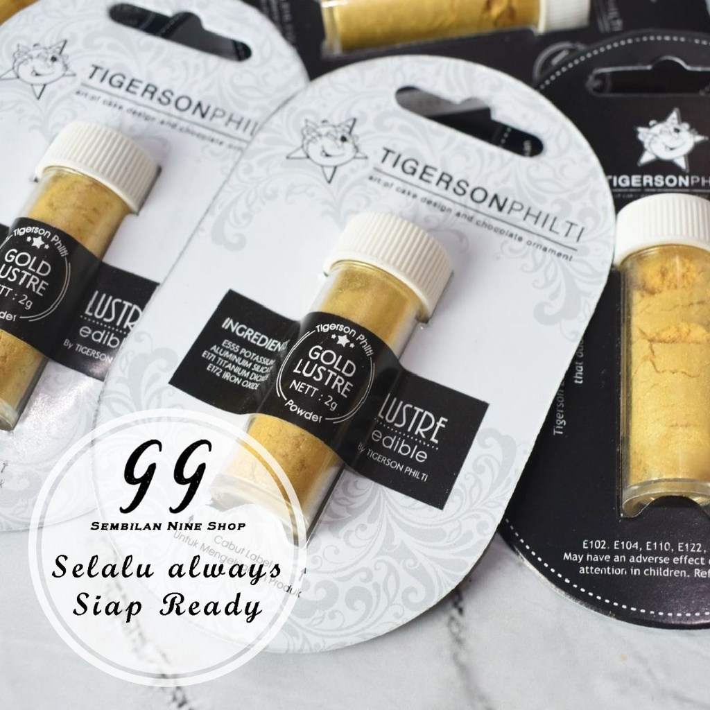 

Edible GOLD LUSTRE DUST 2 Gram BUBUK EMAS FOOD GRADE Luster Powder