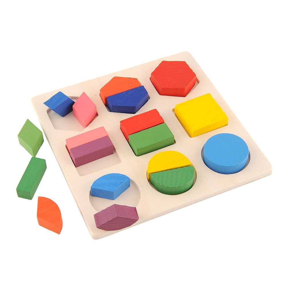 Diikamiiok Mainan Anak Anak Balok Puzzle 3D Geometry Anak