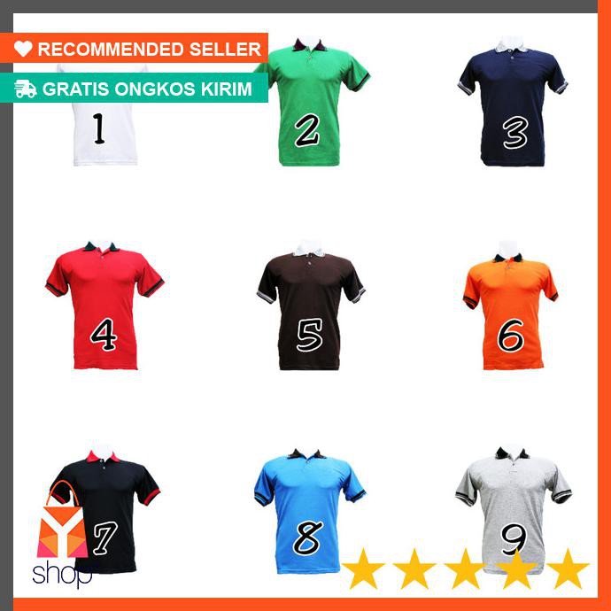 BIG SALE  Polo Shirt Abu Kaos Kerah Polos Baju Pria Cowok Lacos Lacoste Kaus - Abu-abu Muda, M