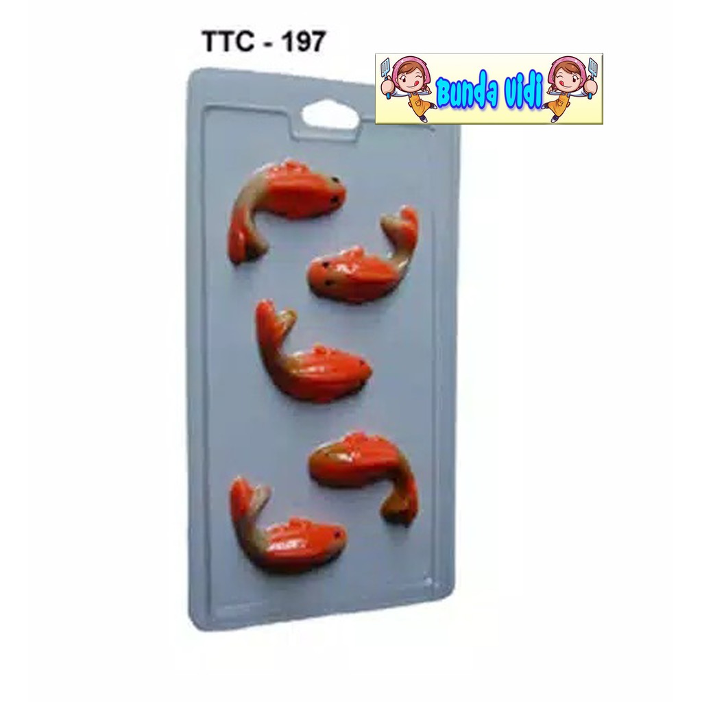 CETAKAN COKLAT / PUDING IKAN KOI / CETAKAN PUDING IKAN KOI TTC 197