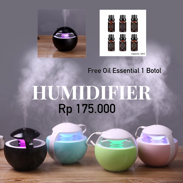 Humidifier / oil essential / difusser / purifier / aromatherapy / aromaterapi