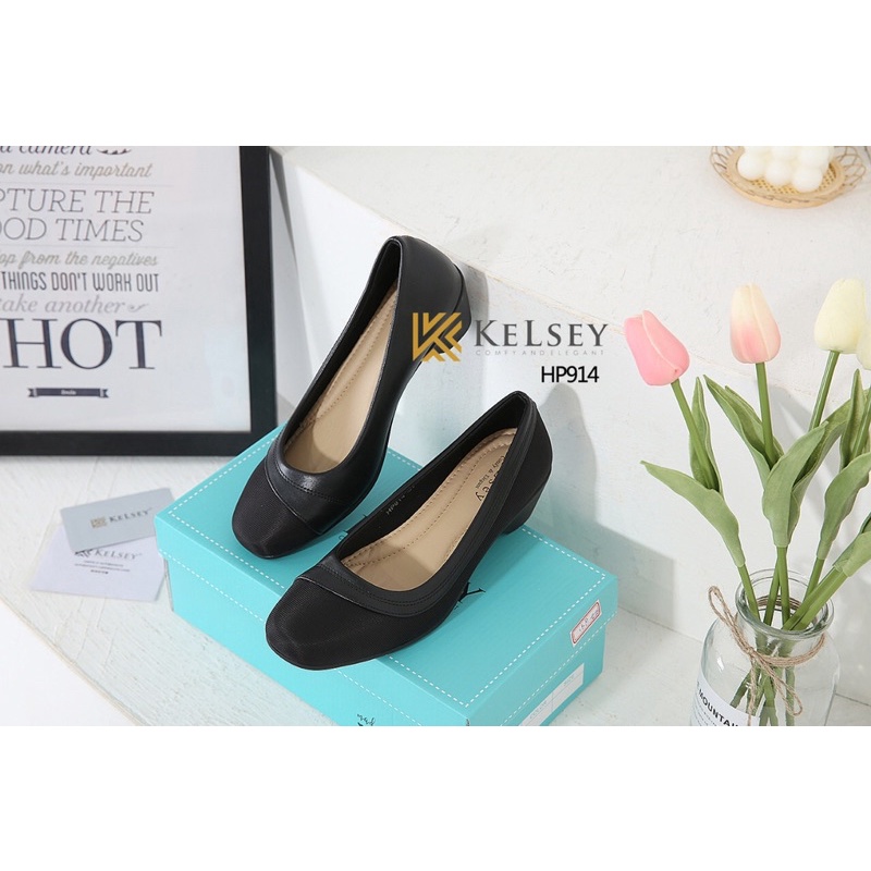 (GRATIS ALAS KAKI) NICOLE SEPATU WEDGES KERJA WANITA HANNA KELSEY  IMPORT HP914 SEPATU KANTOR HEELS WANITA