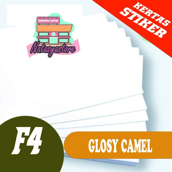 

kertas Sticker Glosy ukuran F4 dan A4 Merek camel 50 lembar