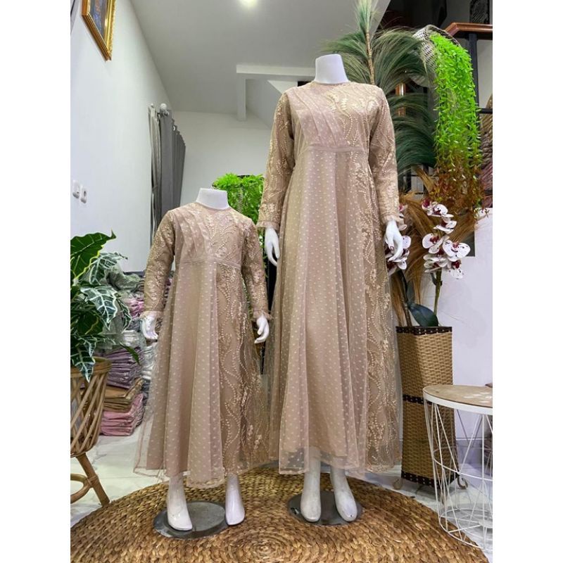 GAMIS COUPLE IBU DAN ANAK GAMIS BRUKAT