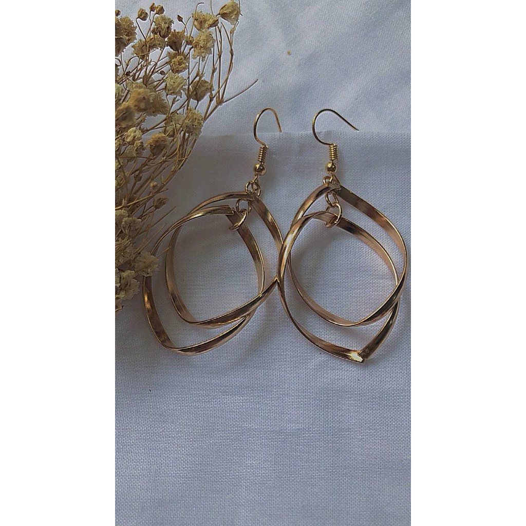 ★ODS★ FA54  Anting Gantung Panjang Bentuk Geometri untuk Wanita
