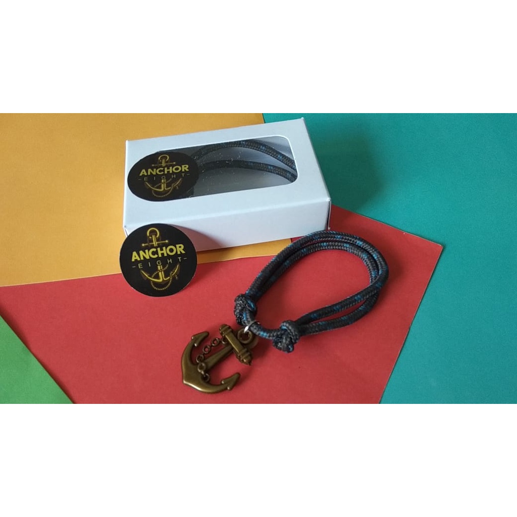 Gelang Jangkar Abu Biru Original Premium Gelang Pelaut Gelang Pelayaran Gelang Maritim