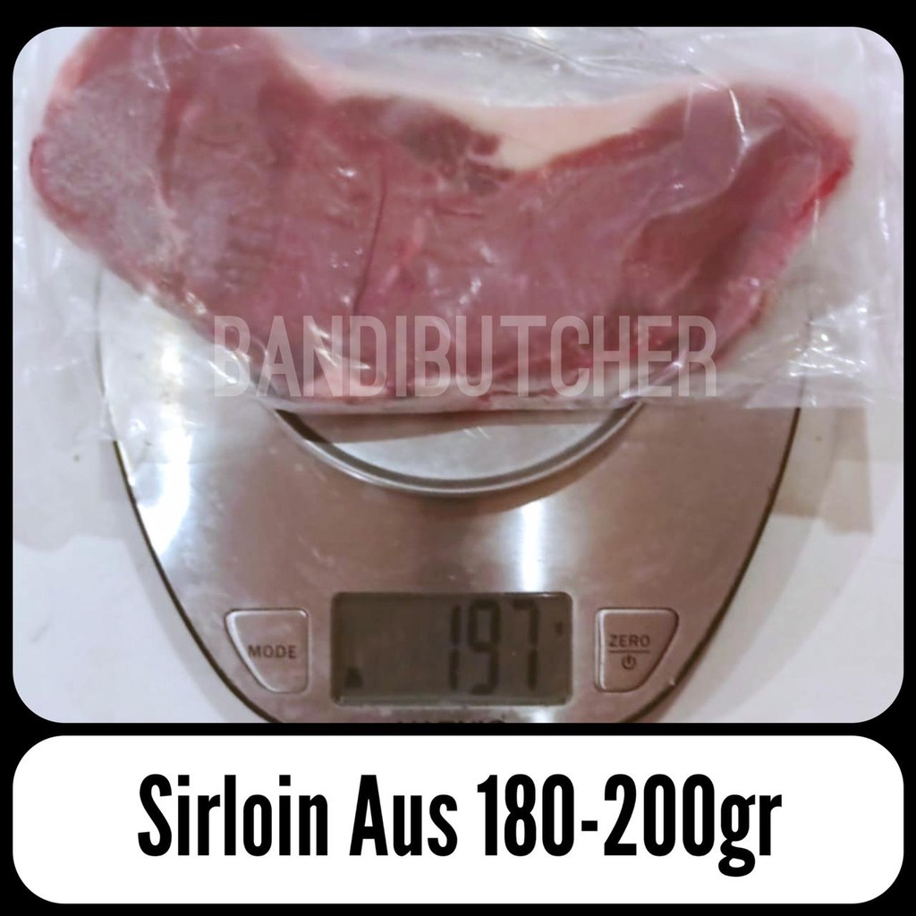 Daging Sapi Sirloin / Has Luar - Beef Steak Impor AUS Grade A 200gr