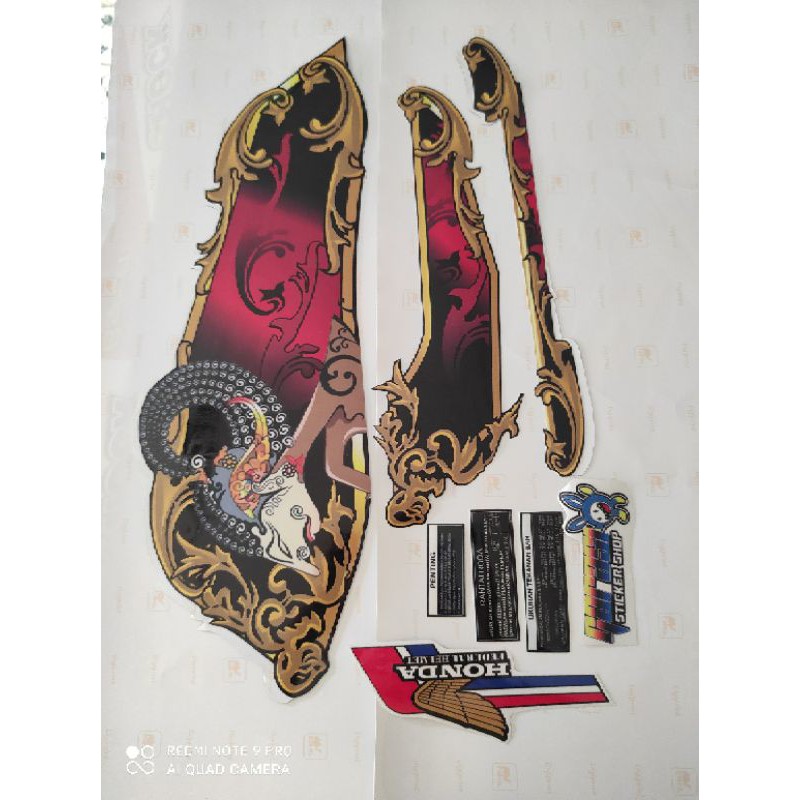 striping custom variasi motor gl max pro wayang jenaka