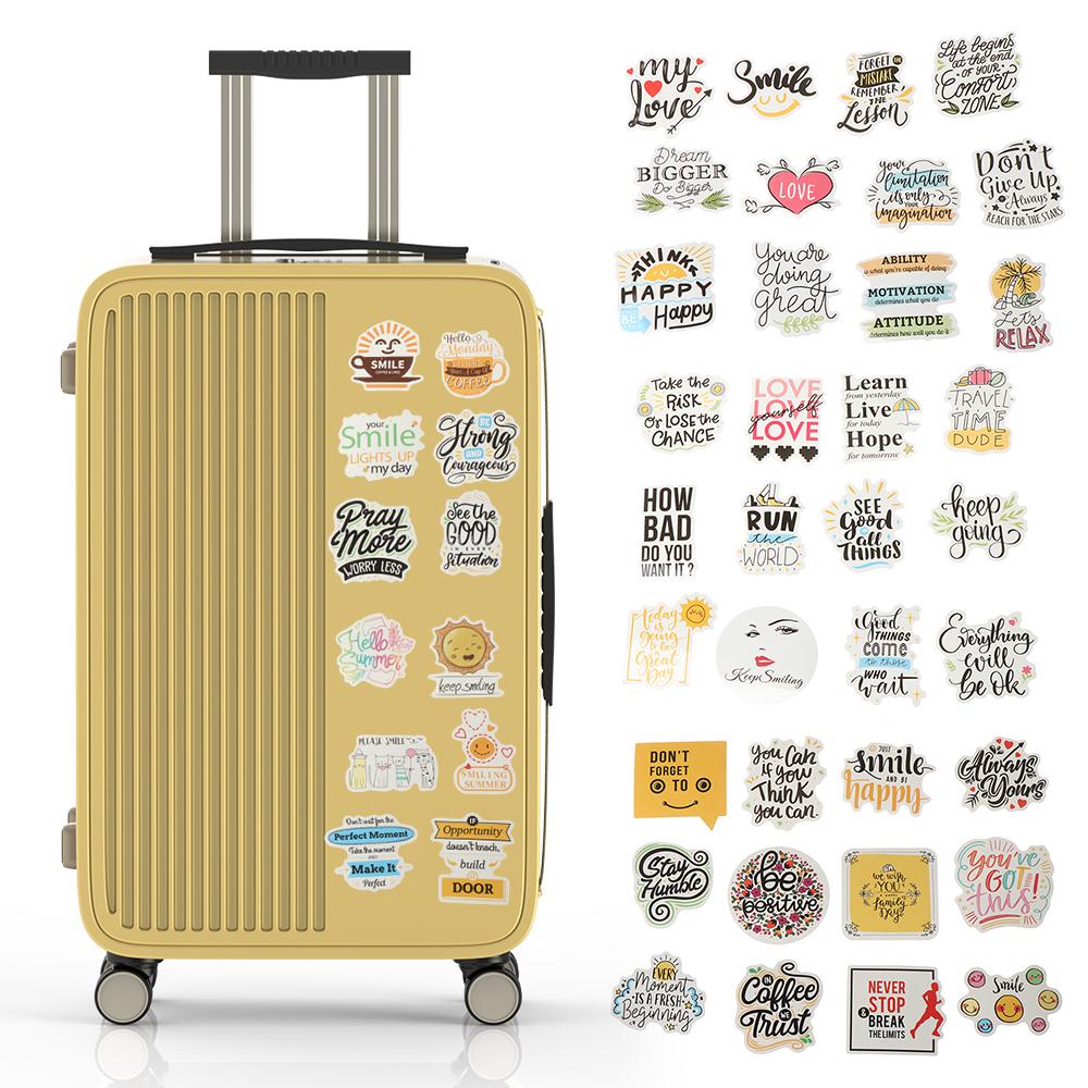 Nanas 50pcs Ungkapan Inspirasi Stiker Notebook Laptop Scrapbooking Alat Tulis Graffiti Decal
