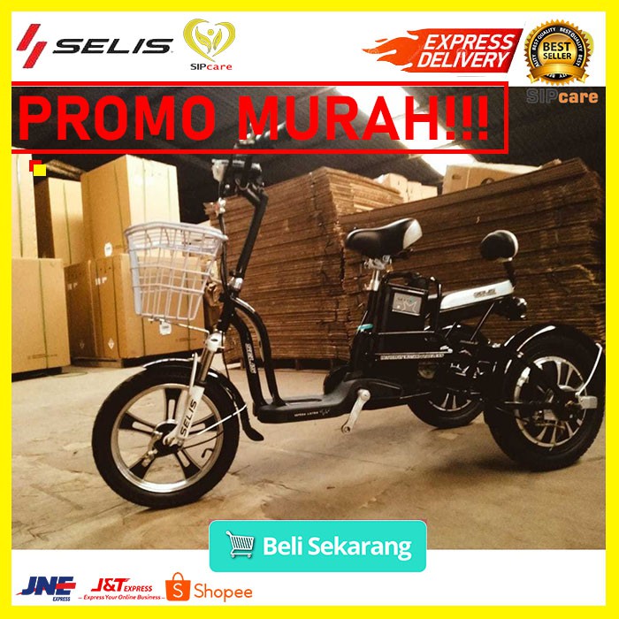 GOWES  Sepeda Listrik Selis Tipe 3 Roda Promo Murah Ready