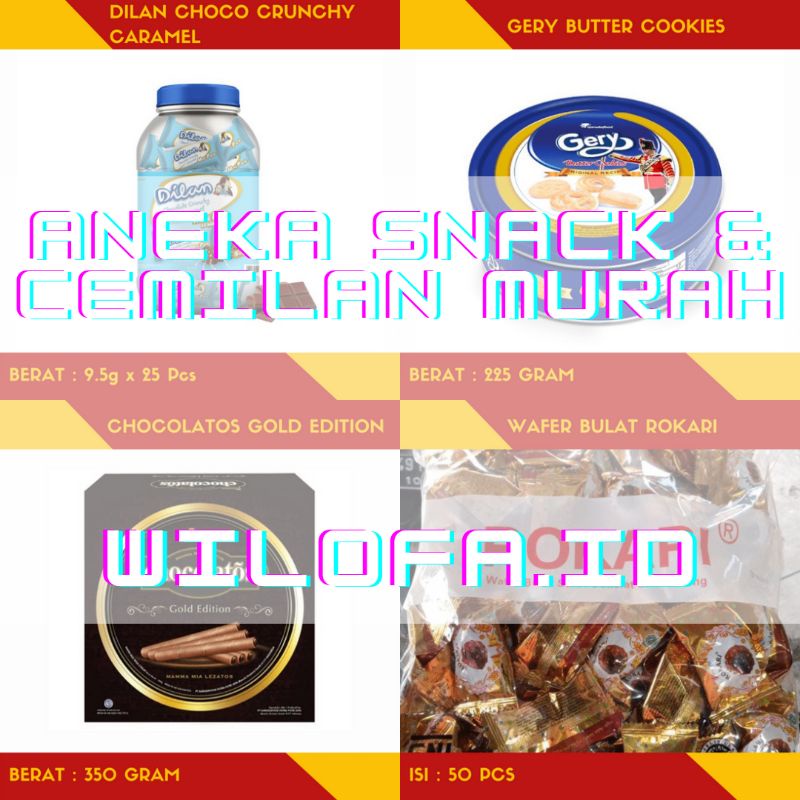 Jual Aneka Snack Cemilan Kiloan Murah Wafer Bulat Rokari/Gery Butter
