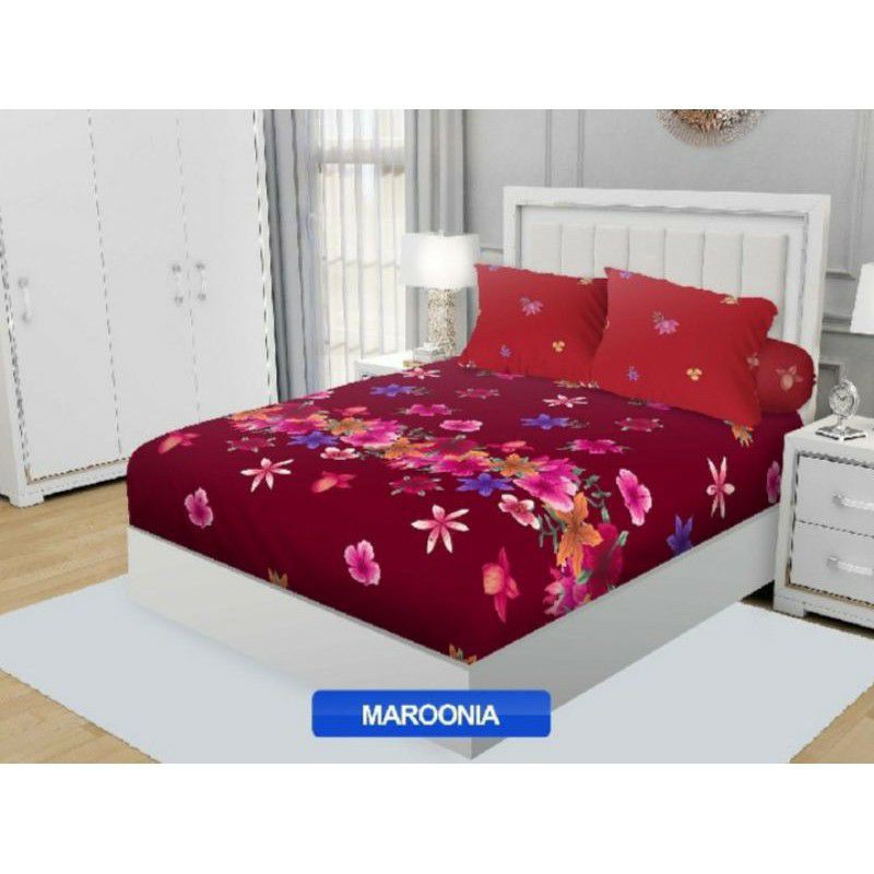 Sprei California Queen Size 160x200x20 Motif Minimalis Seprai Microtex