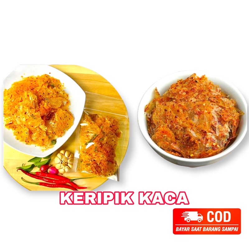 KERIPIK KACA / KERIPIK KACA PEDAS / KERIPIK KACA ORIGINAL / KERIPIK KACA DAUN JERUK