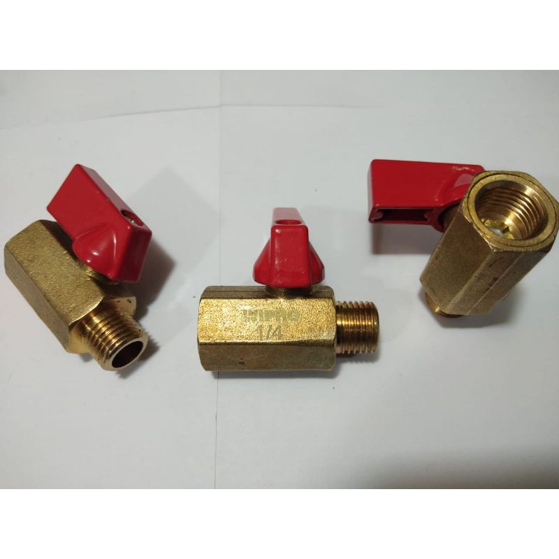 BALVALEP SEGI MINI KUNINGAN 1/4" WIPRO  TERSEDIA 2  TYPE/STOP KRAN KUNINGAN / BALL VALVE KUNINGAN