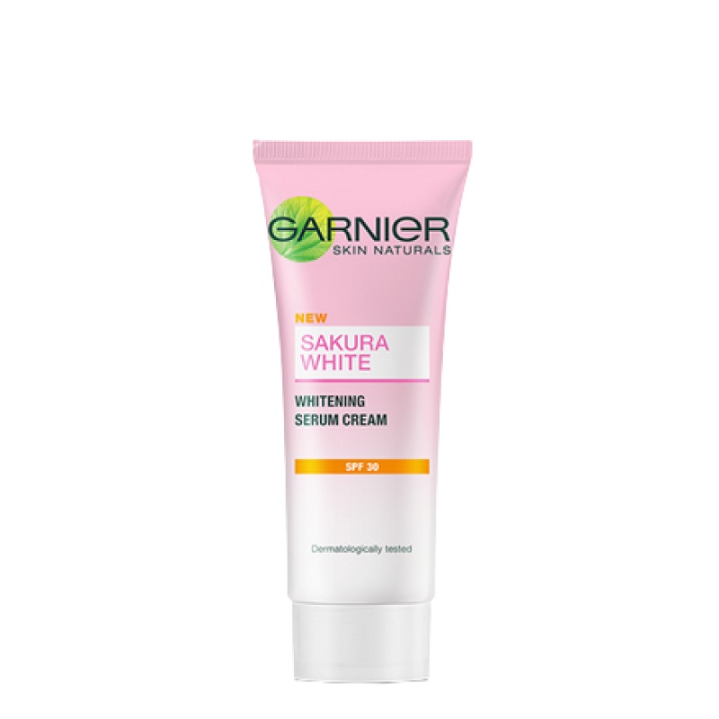 Garnier Sakura Glow Whitening Serum Day Cream SPF 30 - 20 ml (Untuk Kulit Cerah Merona):20 ml / Garnier Sakura White Whitening Serum Day Cream SPF 30 - 20 ml (Untuk Kulit Cerah Merona):20 ml