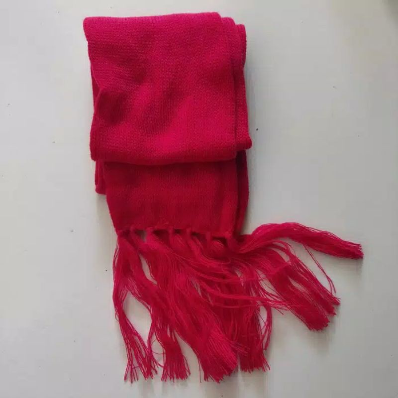 Syal Rajut Handmade Dewasa Scarf Shawl Syal PolosVersi Tebal