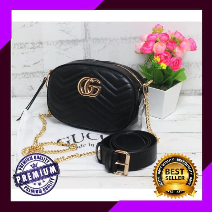 Tas Wanita Promo Gucci Belt Nagita Branded Import Murah Selempang