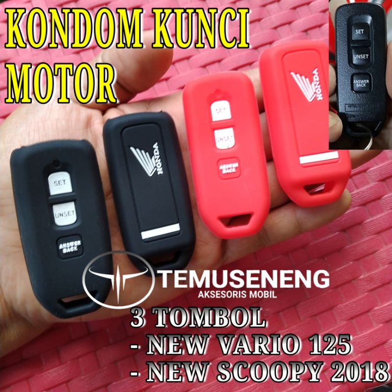 Silikon Cover Kondom Kunci Motor New Honda Vario 125 New Scoopy 2018 Cover Kunci Remot 3 Tombol