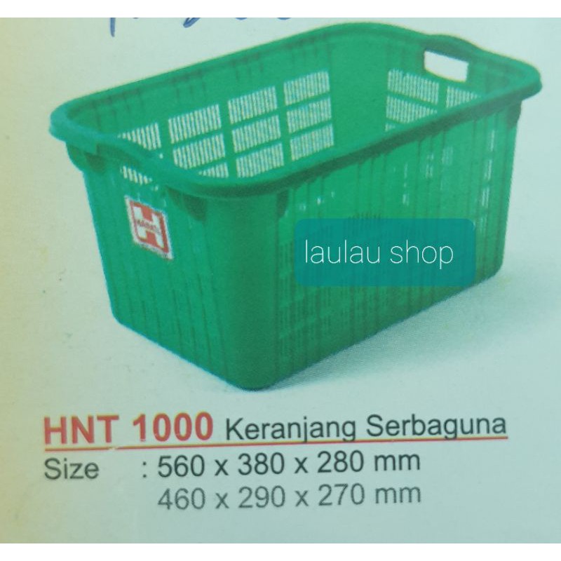 56x38x28 Box Container Hanata 1000 Keranjang Industri Buah Ikan HNT