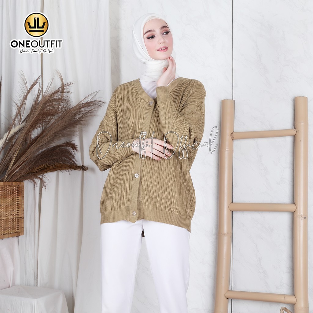 Cardigan Rajut Carissa Oversize Cardy Wanita Outerwear Kardigan Polos Big Size Outer Jumbo M L XL-8