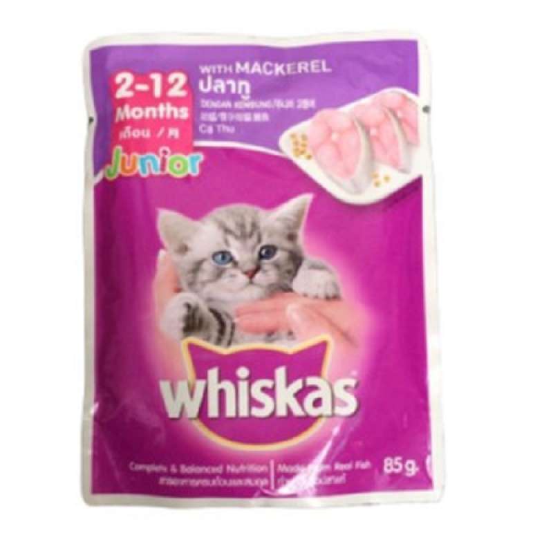 Makanan Basah Whiskas Junior Mackerel 80gr