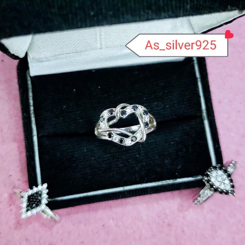 CINCIN PERAK BS ANEKA MODEL ASLI SILVER 925 LAPIS MAS PUTIH -RING FASHION WANITA