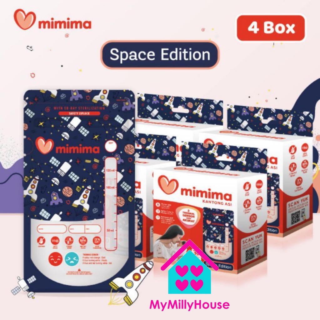 MIMIMA SPACE Kantong Asi 120ml / Breastmilk Storage / Asibag isi 30pcs