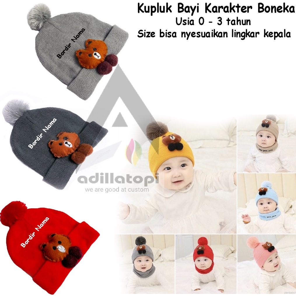 KUPLUK BAYI LAKI LAKI DAN PEREMPUAN USIA 03 BULAN - 3 TAHUN KUPLUK KARAKTER BONEKA BISA CUSTOM NAMA SENIDIRI