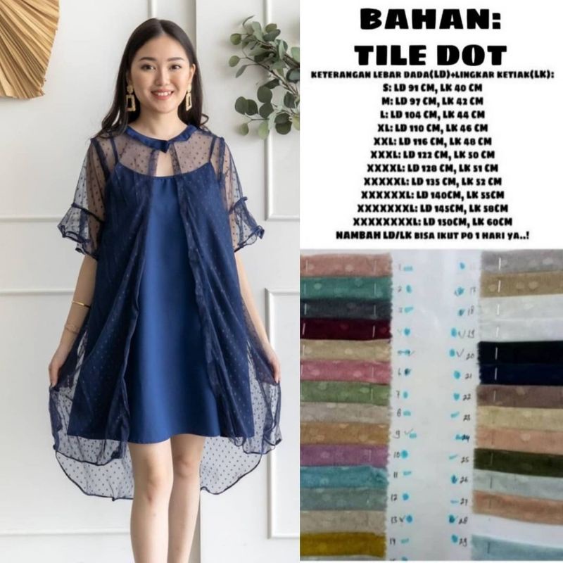 ld 150 dress tile brukat import jumbo bigsize