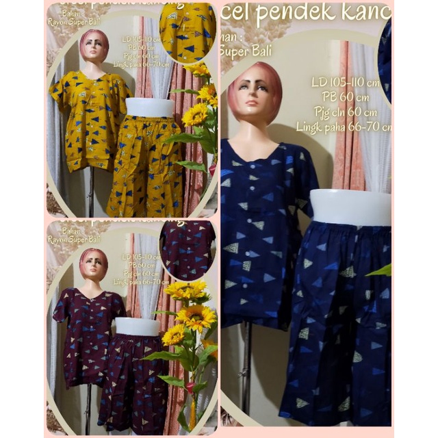 Stelan celana pendek //Setcel pendek //Baby doll Bali //Setcel Rayon Bali //Set Pajamas