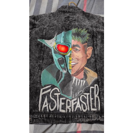 Jacket Denim Custom Painting Handmade OCTANE APEX LEGEND MERCHANDISE