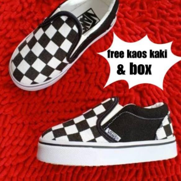 SEPATU ANAK VANS SLIP ON CATUR LAKI LAKI PEREMPUAN ,.,