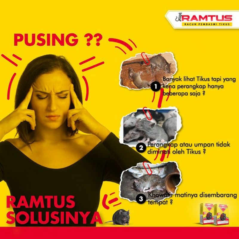 

(16 pack) Ramtus: Racun Pembasmi, Perangkap dan Pengusir Tikus Paling Ampuh