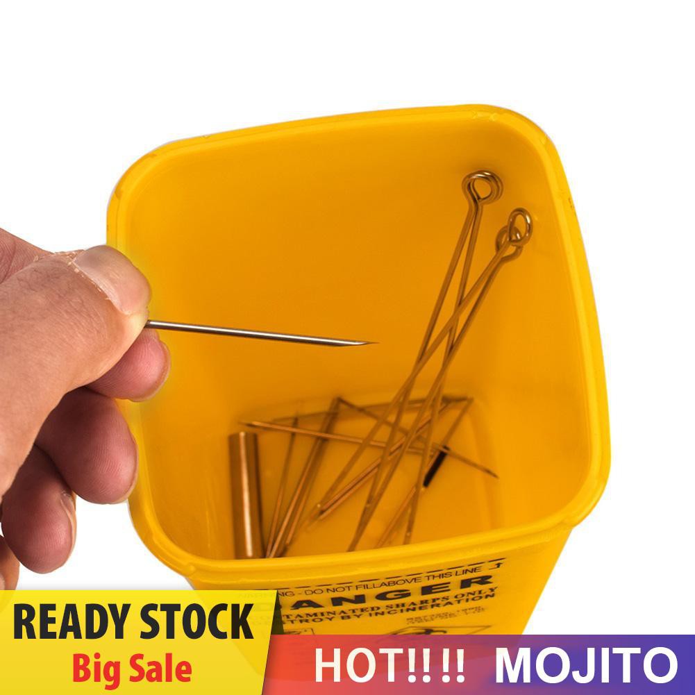 MOJITO Sharps Container Bin Medical Biohazard Piercing Needles Tattoo Waste Box