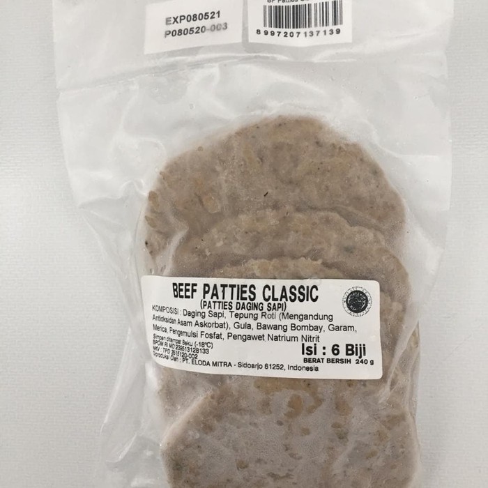 

Bernardi Beef Patties 6s 240gr / beef patties premium / beef patties classic bernardi / beef patties