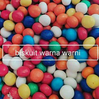 

250 gram biskuit warna warni