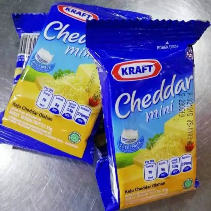 

KEJU KRAFT CHEDDAR MINI 30 GRAM / KEJU PARUT / KRAFT CHEDAR MINI MURAH